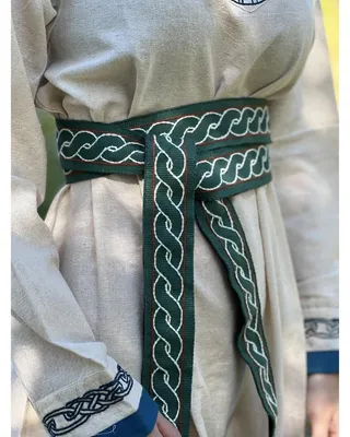 Produktbild von Wikinger Gürtel grün aus Baumwolle, "Elina"