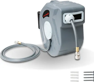 Obrázok produktu pre karpal Hadica na stlačený vzduch 20 m 1/4" bubnová hadica s automatickým pripojením Hadicový bubon Nástenný držiak hadice
