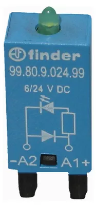 Zdjęcie produktu dla FINDER dioda modułu przeciwzakłóceniowego 6-24VDC LED