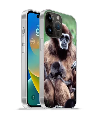 Produktbild von MuchoWow® Handyhülle Schutzhülle Hülle für Apple iPhone 14 Pro Max Affe - Pflanzen - Jung Silikon Softcase Handy Hülle - Hardcover