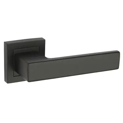 Produktbild von Quadratischer Türgriff, schwarzes Aluminium, klassischer Stil