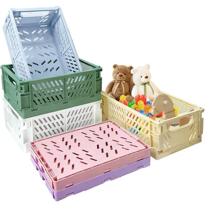 Image de Omgoods - Boîte de rangement en plastique pliable - 23 x 15 x 9,7 cm