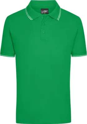 Produktbild von Men's Polo Polo in elastischer Piqué-Qualität fern-green/white, Gr. XXL