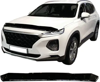 Image de Bra Capot Déflecteur Protection Pour Hyundai Santa Fe 2018-2024, Aérodynamique, Assemblage Facile, Aucun perçage requis