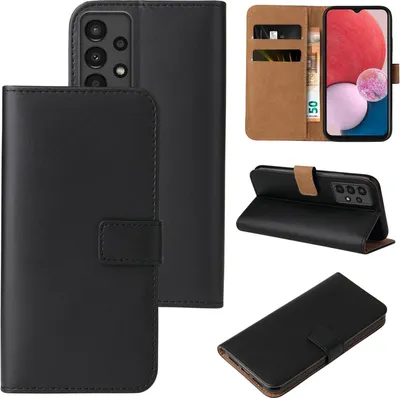 Produktbild von Handy Hülle für Samsung Galaxy A13 Klapphülle Bookcase Flip Cover Handy Tasche Etui Farbe: Schwarz