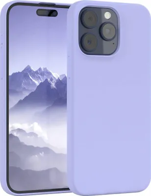 Produktbild von EAZY CASE Silikonhülle für Apple iPhone 15 Pro Max Silikon Backcover Schutz in Violett