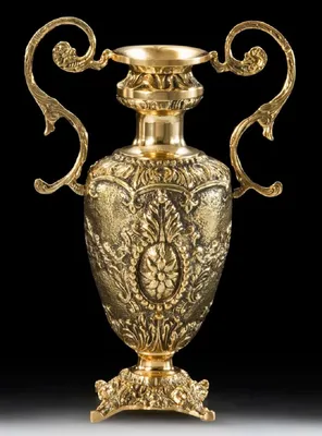 Produktbild von Casa Padrino Luxus Barock Vase Gold 23 x H. 34 cm - Handgefertigte Bronze Blumenvase im Barockstil - Barock Deko Accessoires - Edel & Prunkvoll