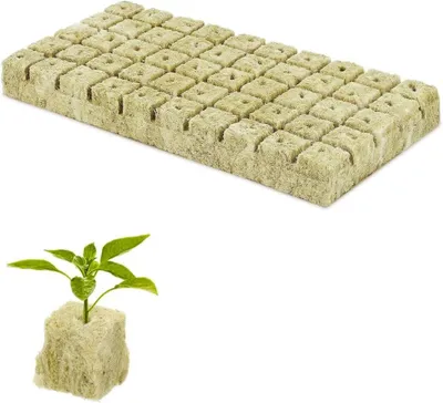 Produktbild von Hydroponik-Steinblöcke 2.5x2.5x2.5 cm, 50 Stück, Steinwolle, für Gemüse