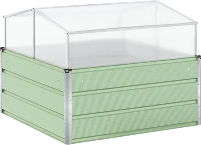 Produktbild von vidaXL Pflanzkübel Pastellgrün 100 x 100 x 77 cm Verzinkter Stahl