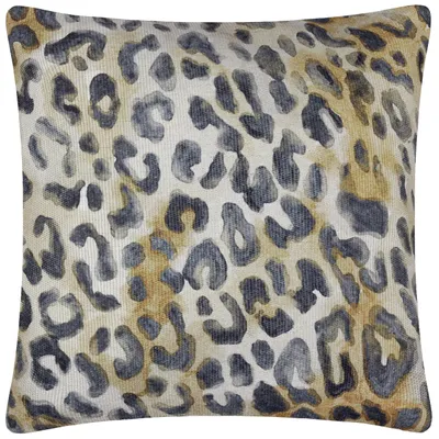Outdoor-Kissen mit Leopardenmuster, 59x59 cm, Polyester