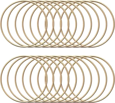 Produktbild von Metallringe 8 cm, 20 Stück, Gold, für Traumfänger