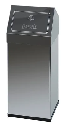 Produktbild von Dutch Design Carro-Push Abfallbehälter 55 Liter edelstahl (31004782)
