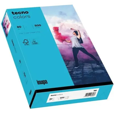 Zdjęcie produktu dla Papier wielofunkcyjny tecno colors A3 80 g/m², opakowanie = 500 arkuszy, niebieski