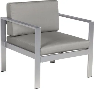 Produktbild von BELIANI Gartensessel Dunkelgrau Aluminium Polyester Terrasse Outdoor & Indoor Modern