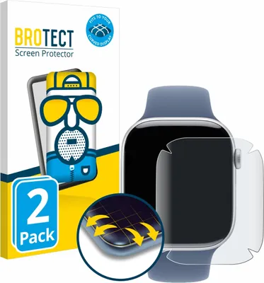 Produktbild von 2x BROTECT Fullscreen Schutzfolie für Apple Watch Series 10 (46 mm) Displayschutz Folie Fullcover Matt Entspiegelungsfolie