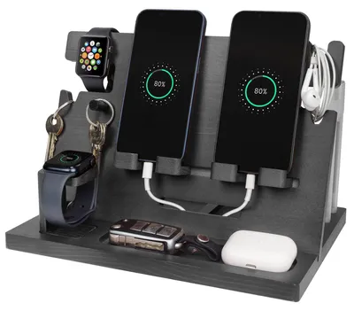 Zdjęcie produktu dla Solidchoice - Drewniana stacja dokująca do kluczy i telefonu