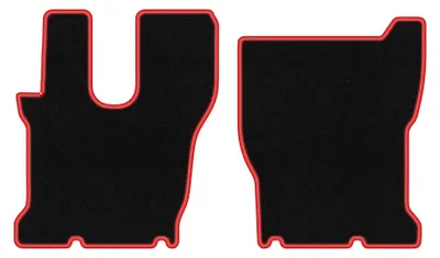 Immagine prodotto di Tappetini in moquette per Volvo FM I 1998-2001 (commerciale) – set 4 pezzi, nero/rosso, su misura – Wielganizator CARLUX