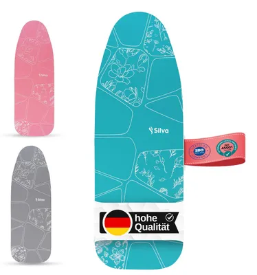 Bügelbrettbezug 110x30 cm, 100% Baumwolle, 5 mm Filz, M, türkis
