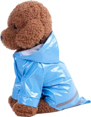 Produktbild von Regenmantel für Welpen und Haustiere im Freien mit Hut, wasserdichte Jacke, reflektierender PolyurethanRegenmantel, Katzenkleidung.
