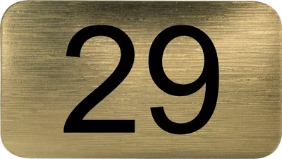 Produktbild von Nummernschild selbstklebend, 35 x 20 mm, Type 29, Kunststoff gold metallic