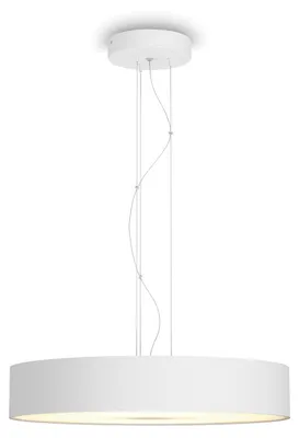 Produktbild von Philips Hue White ambience Fair Pendelleuchte weiß + Dimmschalter, Intelligente Hängeleuchte, Bluetooth/Zigbee, Weiß, LED, Metall, Nicht austauschbare(s) Leuchtmittel