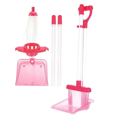 Produktbild von Toi-Toys HOUSE CLEANING Reinigungsspielset – mit Mopp, Besen & Kehrblech Spielset Kinder