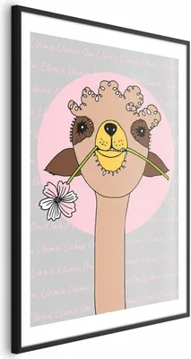 Produktbild von Posterpapier Poster - Cheerful Llama 29.7x42 cm Für Kinder e-A-0110-ao-a