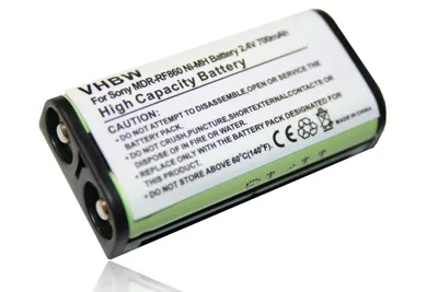 Produktbild von vhbw Akku kompatibel mit Sony MDR-RF810, MDR-RF810RK, MDR-RF811 Wireless Headset Kopfhörer (700mAh, 2,4V, NiMH)