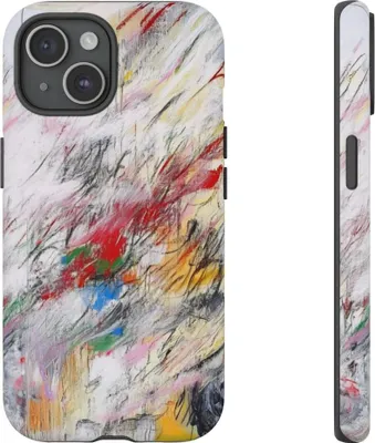 Produktbild von Abstrakte bunte Pinselstriche – Hülle Kompatibel mit iPhone 15