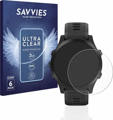Produktbild von 6x Für Garmin Forerunner 945 Schutzfolie Savvies Displayschutz Display Schutz Folie Klar Transparent