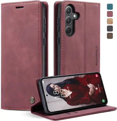 Image de Samsung Galaxy A35 5G Housse cuir Premium Flip Case bordeaux
