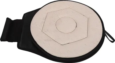Obrázok produktu pre Okrúhly vankúš do auta, otočný o 360 stupňov, geometrický kosoštvorec, prenosný otočný vankúš do auta pre starších ľudí, béžový