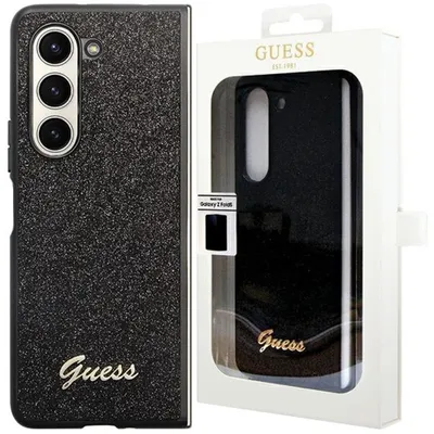 Produktbild von Guess Glitter Script Case Für Samsung Galaxy Z Fold 5 - Schwarz