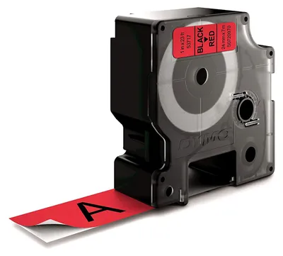 Immagine prodotto di DYMO - Bandkassette - 1 x Schwarz - Rot - Rolle (2,4 cm) (53717)