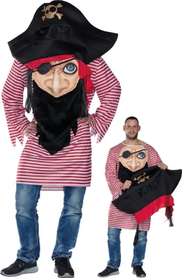 Produktbild von Kostüm Verrückter Pirat für Erwachsene Gr. XS