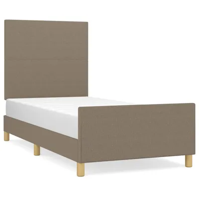 Produktbild von vidaXL Bettgestell ohne Matratze Taupe 90x200 cm Stoff