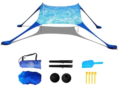 Produktbild von Pop-up Strandzelt 160 x 200 cm - UPF 50+ UV-Schutz - 4-seitige Belüftung