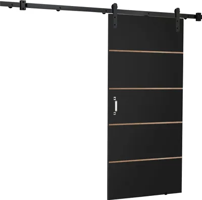 Produktbild von KIER FURNITURE Schiebetüren LORNI 80 - Universal - Schwarz 86x205x1,6 cm