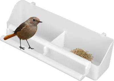 Produktbild von Vogelfutterspender, Vogelfutterkäfig, Vogelfutterspender für drinnen und draußen, Vogeltränkekäfig, Kunststoff-Vogelfutterspender, Papageienfutter, Wassernapf für Papageien, Tauben
