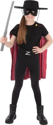Produktbild von Zorro - Kostüm-Zubehör für Kinder Set SM3437 (Einheitsgröße) (Schwarz/Rot)