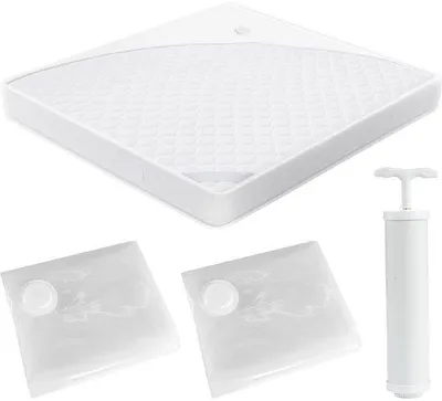 Obrázek produktu pro Dva průhledné, nepropustné, uzavíratelné, opakovaně použitelné a prostorově úsporné vakuové obaly na matrace, 100 x 220 cm, bez pumpy