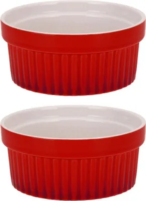 Obrázok produktu pre Súprava 2 kusov riadu Excellent Houseware, porcelán, 11x5 cm, oranžová/biela