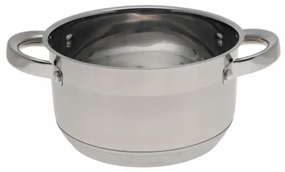 Zdjęcie produktu dla GARNEK Stalowy 9xDNO z POKRYWKĄ 2,45L 18cm INDUKCJA Gaz 2563