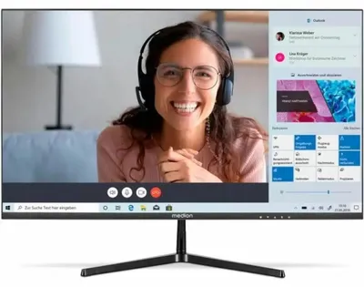 Obrázok produktu pre MEDION PC monitor 24 palcov (60,5 cm PC obrazovka, Full HD, HDR, HDMI TV pripojenie, DisplayPort, 1080p počítačový displej, 16:9, P54242 MD 20152)