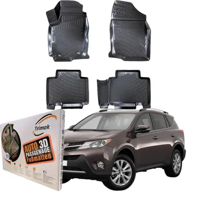 Produktbild von Trimak Autofußmatten kompatibel mit Toyota RAV4 4.Gen 2013-2018 Auto Allwetter Gummimatten