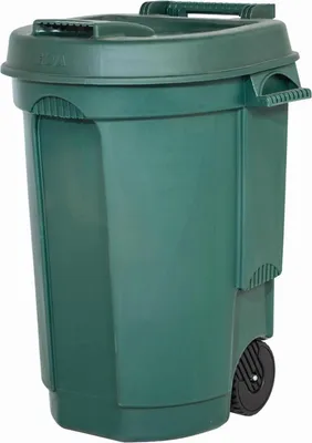 Produktbild von Fahrbarer Abfallbehälter 110L Farbe: grün, Maße: 55x58x81cm