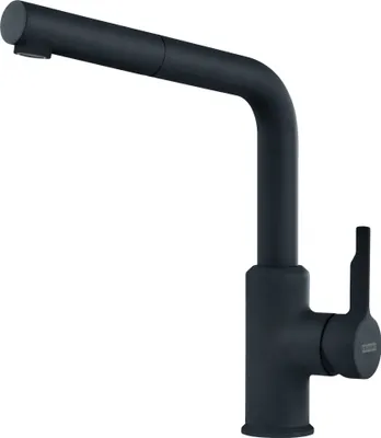 Produktbild von FRANKE Armatur URBAN mit Zugauslauf in BLACK MATT / Küchenarmatur / Einhebelmischer
