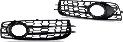 Produktbild von Stoßfänger Nebelscheinwerfergrille – Für Audi A3 8P S-Line 2009-2012 – Autozubehör – Hochglanz Schwarz