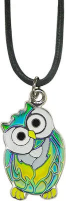 Produktbild von Stimmungskette Eule, Kette Anhänger Modeschmuck Ketten Geschenke Schmuck Uhu Vogel