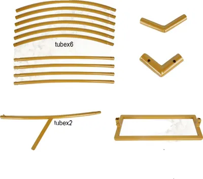 Productafbeelding van Achtergrondstandaard, elegant design, robuuste constructie, goud, 2m x 2m